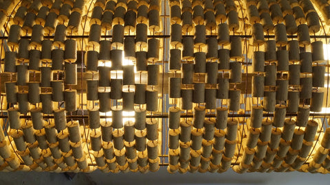 an unusual lamp base wine cork light