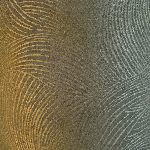 A rich dark green moss jacquard lampshade fabric with a gentle and intricate reflective satin contrast pattern.