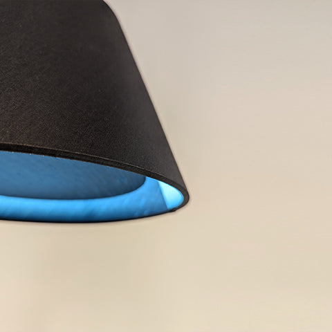 Close up view of the Blue Geode Diffuser Empire Lampshade by Iberian Lighting