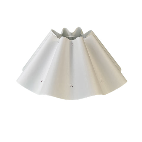 A White Camber Wavy Lampshade by Iberian Lighting