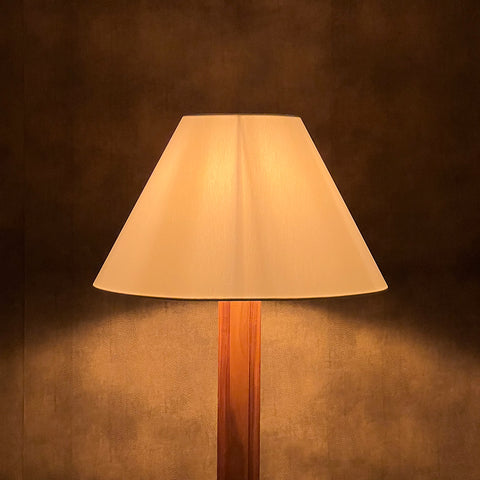 A Lit Coolie Floor Lamp