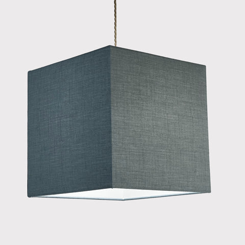 Cube Grey Linen Lampshade