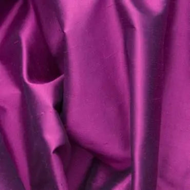 Indian Douppion Silk Magenta Swatch by Pongees