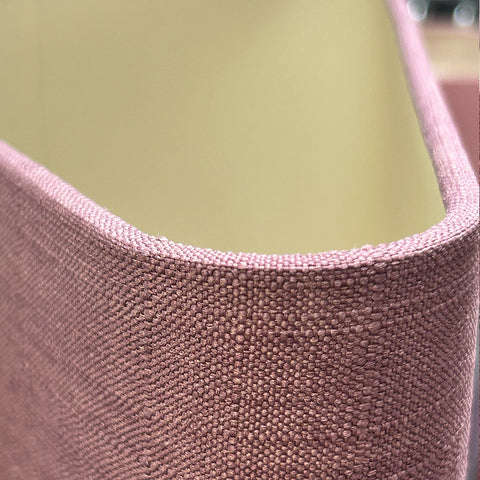 A close up view of the Triangle Pink Linen Lampshade