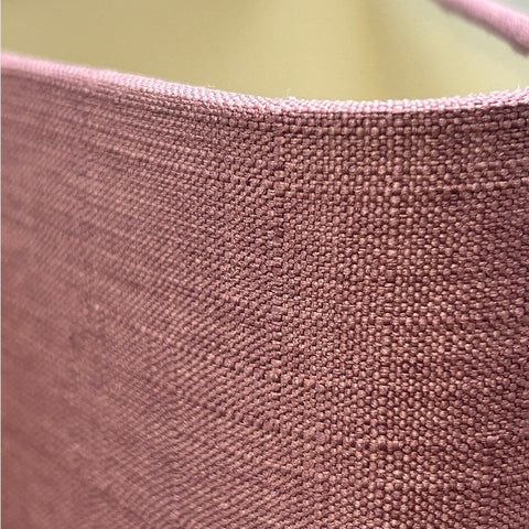 A close up view of the Triangle Pink Linen Lampshade