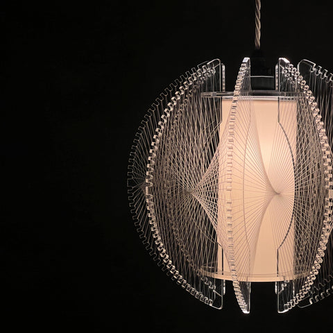 Close up view of the Winchelsea Acrylic String Lampshade