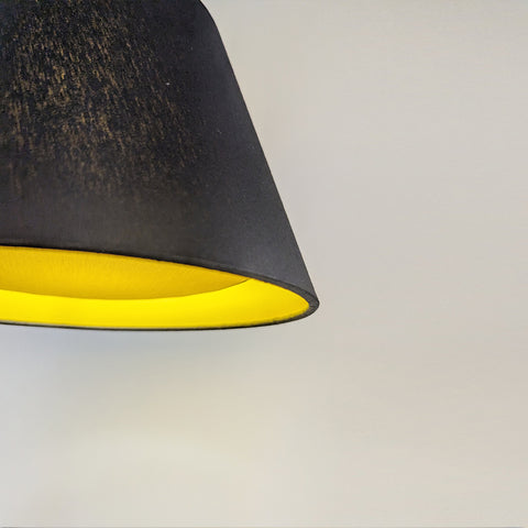 Close up view of the Yellow Geode Diffuser Empire Lampshade by Iberian Lighting