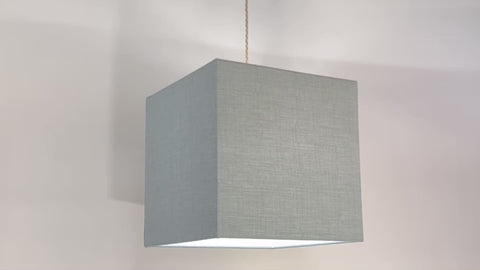 Cube Grey Linen Lampshade