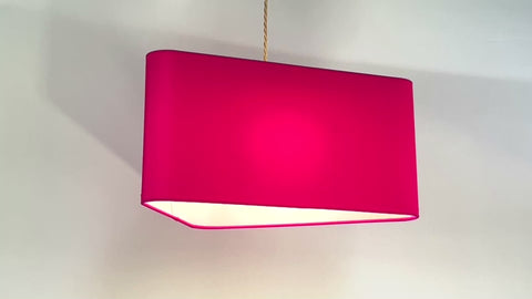 Triangle Pink Silk Lampshade by Iberian Lighting
