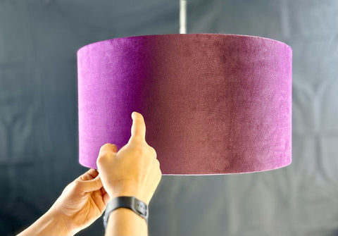 velvet lampshade texture showing pile direction