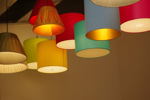 Iberian Lighting Showroom with Colourful Lampshades