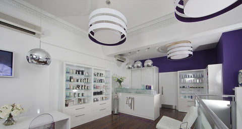 3-tiered Saturn Lampshade for Zen Teviot Spa, made by Iberian Lighting
