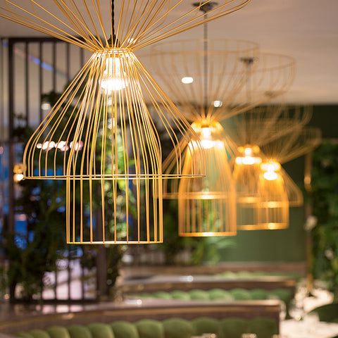 Cage Lights at Alberts Didsbury made by Iberian Lighting