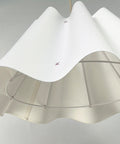 A White Camber Wavy Pendant Lampshade by Iberian Lighting