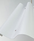 A White Camber Wavy Pendant Lampshade by Iberian Lighting