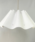 A White Camber Wavy Pendant Lampshade by Iberian Lighting
