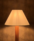 A Lit Coolie Floor Lamp