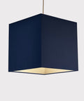 Cube Blue Silk Lampshade by Iberian Lighting
