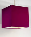 Cube Magenta Silk Lampshade by Iberian Lampshade