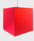 Cube Red Silk Lampshade