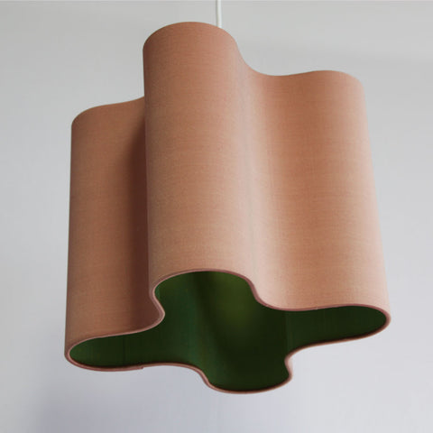 The Delta Mini Dusty Pink Silk Lampshade by Iberian Lighting