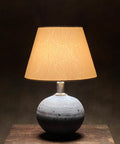 Embossed Empire Lampshade by Iberian Lighting and Lamp base by Ashdown Pottery