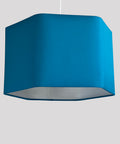 The Hexagon Blue Silk Lampshade by Iberian Lighting