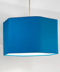 The Hexagon Blue Silk Lampshade by Iberian Lighting
