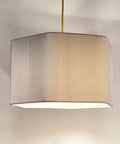 Hexagon Grey Silk Lampshade