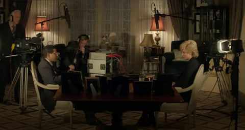 Iberian Lighting Lampshade on The Crown TV Production Princess Diana Interview Scene