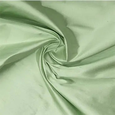 Indian Douppion Spring Green Silk Swatch by Pongees