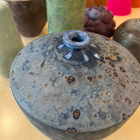 Onggi Blue Coolie Table Lamp