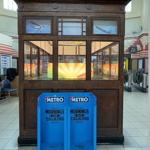 Oversized lampshade for a West Hounslow Railway Station Passimeter made by Iberian Lighting