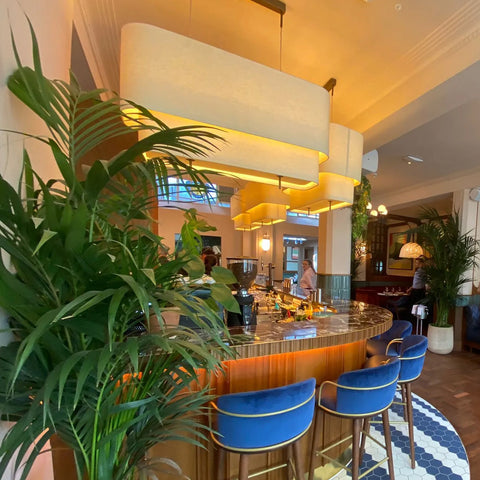 Stylish pendant lights for the Tutto Restaurant Bar Area made by Iberian Lighting in collaboration with Designer Carly Zaver.
