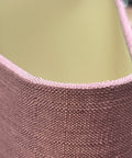 A close up view of the Triangle Pink Linen Lampshade