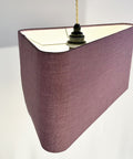 A top view of the Triangle Pink Linen Lampshade